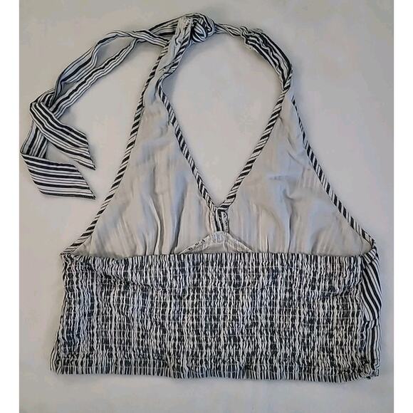 Y2K 70s Boho Striped Crop Halter – Small (30″ bust, 15″ length) - Picture 2 of 7